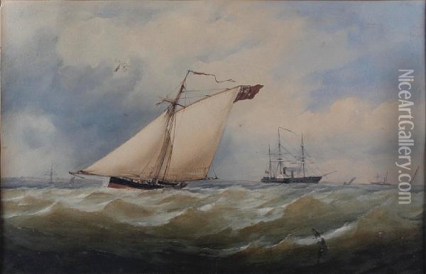 Sailing Vessels Oil Painting - Charles Taylor