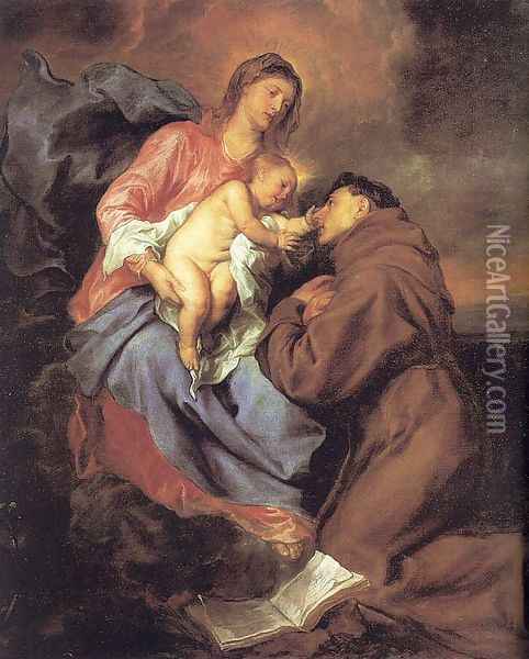 The Vision of St Anthony Oil Painting - Sir Anthony Van Dyck