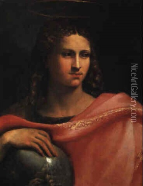 Cristo Pantocrator Oil Painting - Dosso Dossi