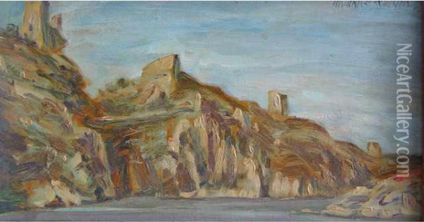 ruines De Crozant  Oil Painting - Maurice Leblanc
