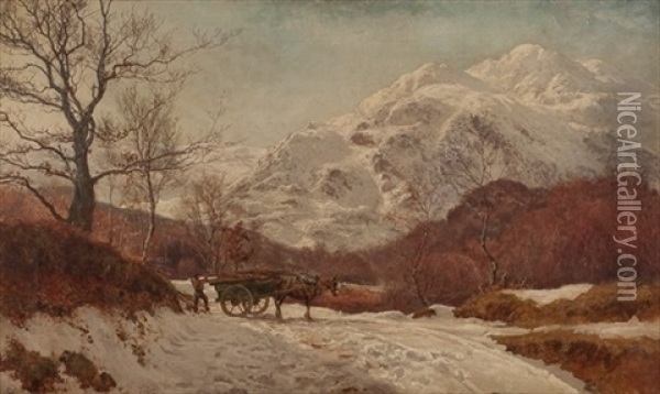 Winter Landscape Oil Painting - Colin Hunter