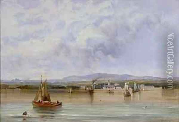 Granton From The Forth Oil Painting - Thomas Fenwick