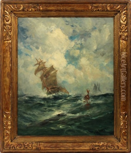 Seascape Oil Painting - Robert B. Hopkin