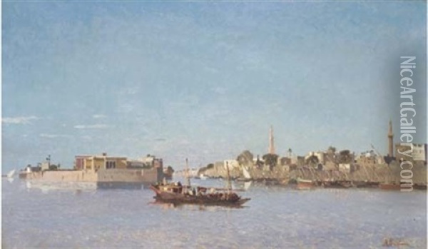 Il Nilo Oil Painting - Alberto Pasini