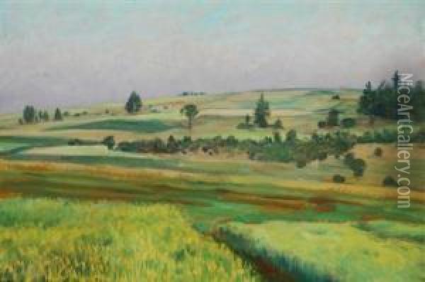 A Summer Morning Oil Painting - Frantisek Kavan