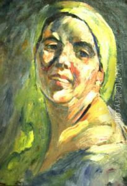 Ritratto Di Donna Oil Painting - Giuseppe Rivaroli