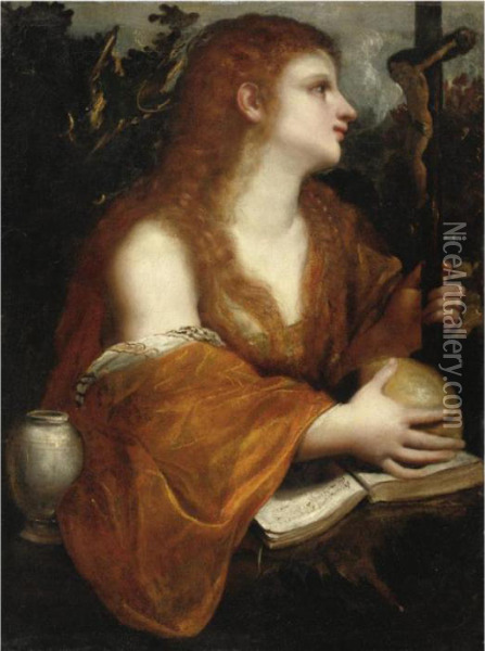 Maddalena In Preghiera Oil Painting - Annibale Carracci