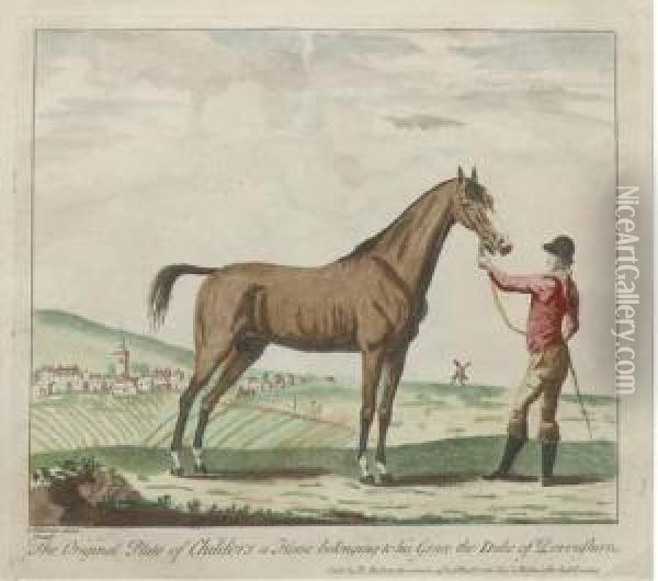 The Original Plate Of Childers, A Horse Belonging To His Grace Theduke Of Devonshire Oil Painting - Peter Tillemans