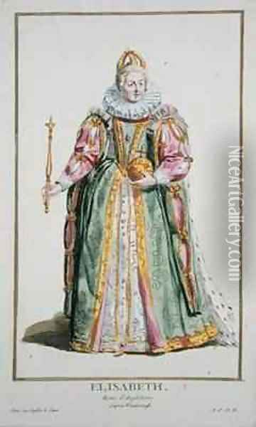 Elizabeth I 1530-1603 Oil Painting - Pierre Duflos