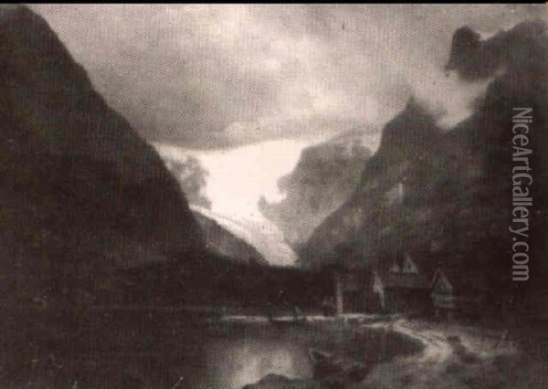 Fjord Oil Painting - Peder Thurmann