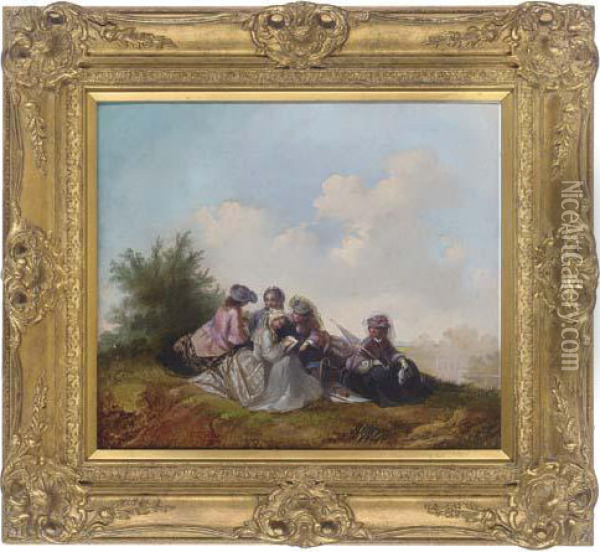 The Picnic Oil Painting - James Digman Wingfield