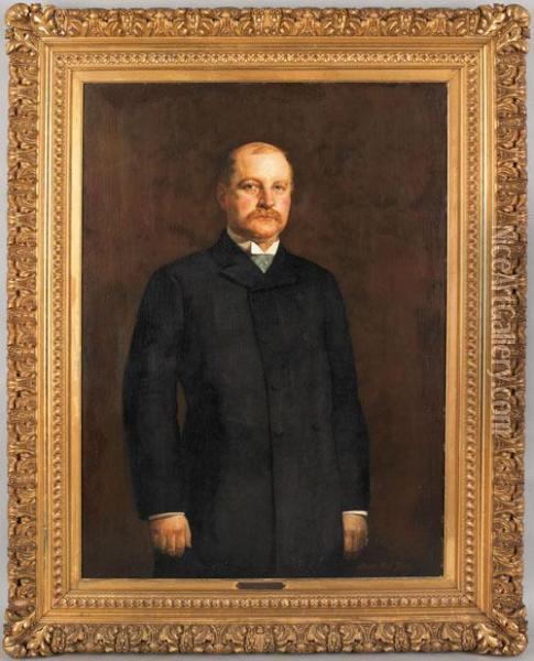 President Of Aetna Insurance Company Oil Painting - Charles Noel Flagg