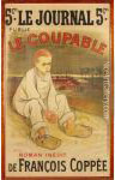 Le Coupable Oil Painting - Theophile Alexandre Steinlen