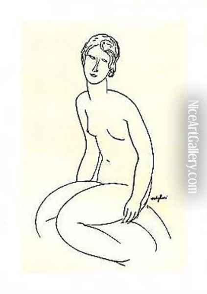 Nude Woman Oil Painting - Amedeo Modigliani