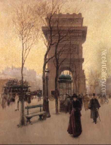 L'arc De Triomphe De  L'etoile Oil Painting - Paul Cornoyer