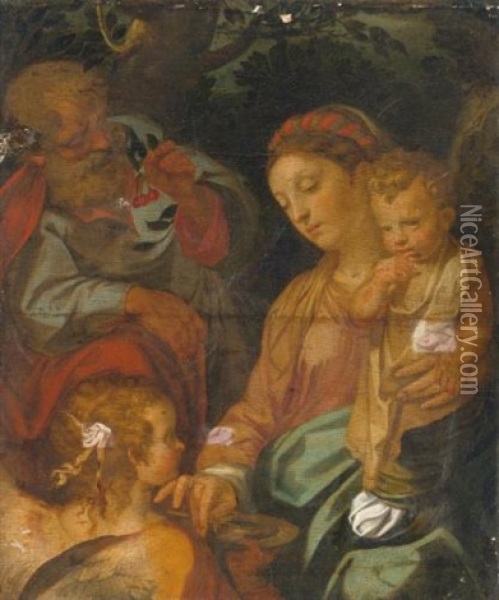 The Rest On The Flight Into Egypt (the Madonna Della Pappa) Oil Painting - Francesco Vanni