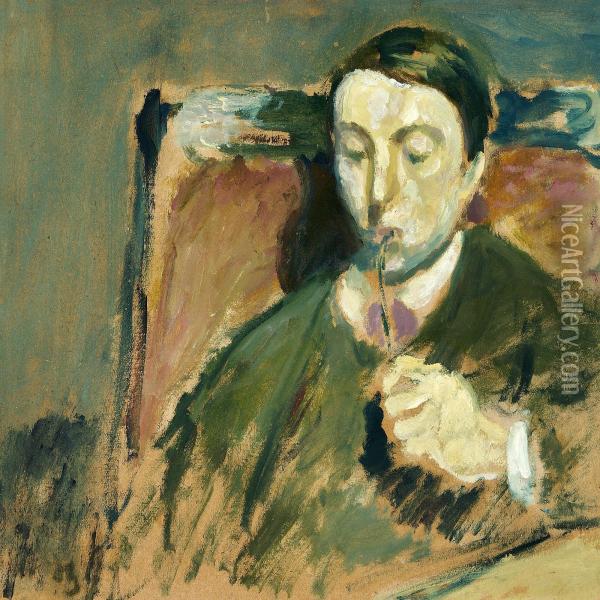 Portrait Of Leo Swane Oil Painting - Harald Giersing