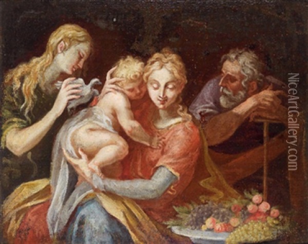 Die Heilige Familie Oil Painting -  Parmigianino