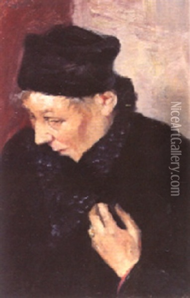 Portrat Einer Dame Oil Painting - Josef Engelhart