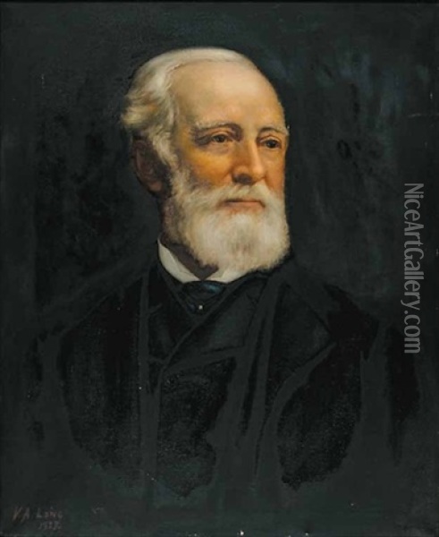 Untitled - Portrait Of A Distinguished Man Oil Painting - Victor Albert Long