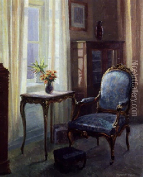 Interior In Sunshine Oil Painting - Robert Panitzsch
