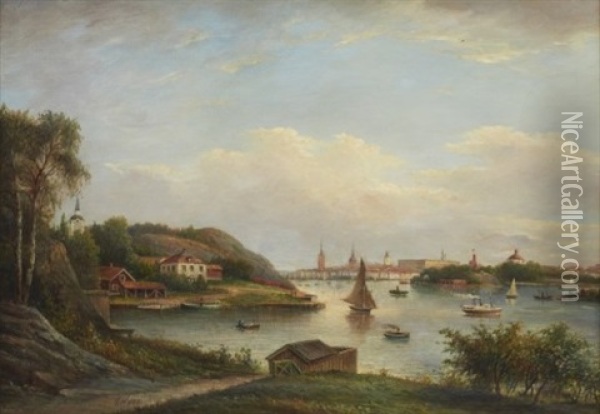 Stockholms Inlopp Oil Painting - Ernfried Wahlqvist