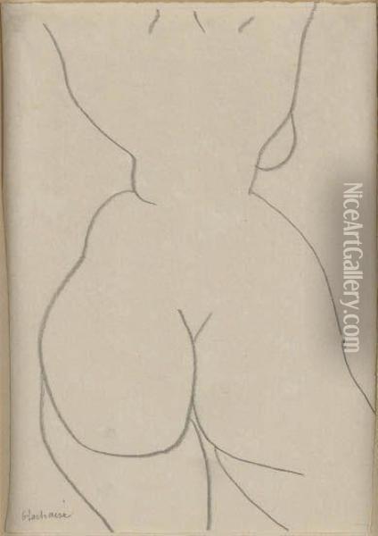 Female Nude Oil Painting - Gaston Lachaise