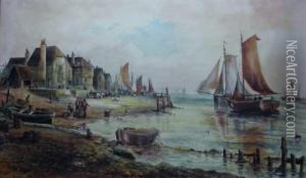 Extensive Coastal Scene Oil Painting - John Francis Branegan