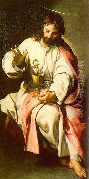 St. John the Evangelist with the Poisoned Cup 1636 Oil Painting - Alonso Cano