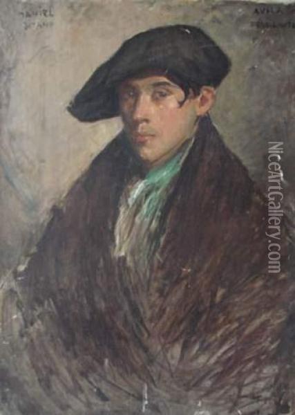 Portrait De Daniel Gitano Oil Painting - Frederic Lauth