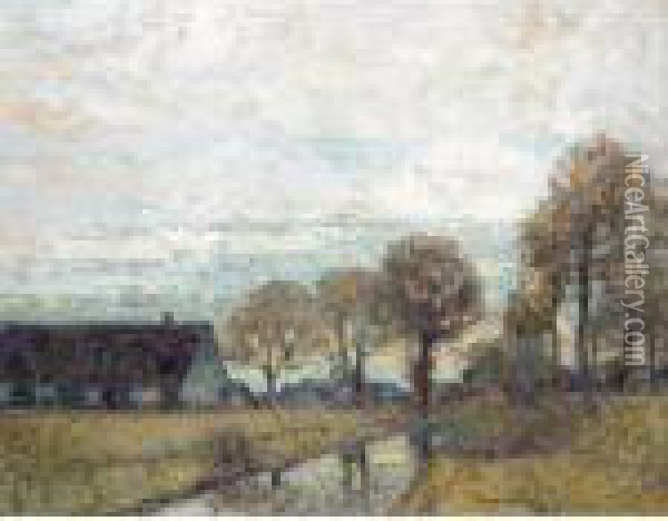 Autumn Landscape Oil Painting - Adolf Hoelzel