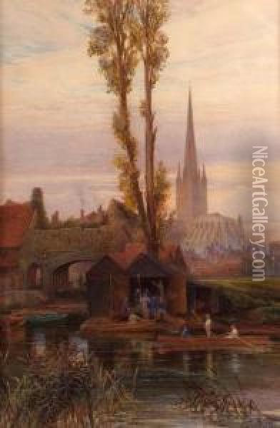 The Watergate, Norwich Oil Painting - Charles Earle