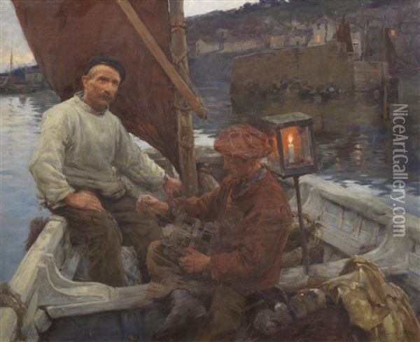 Out Into The Dark And Silence Oil Painting - Stanhope Forbes