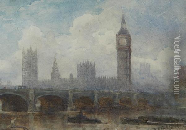 Parliament Buildings Oil Painting - Frederic Marlett Bell-Smith