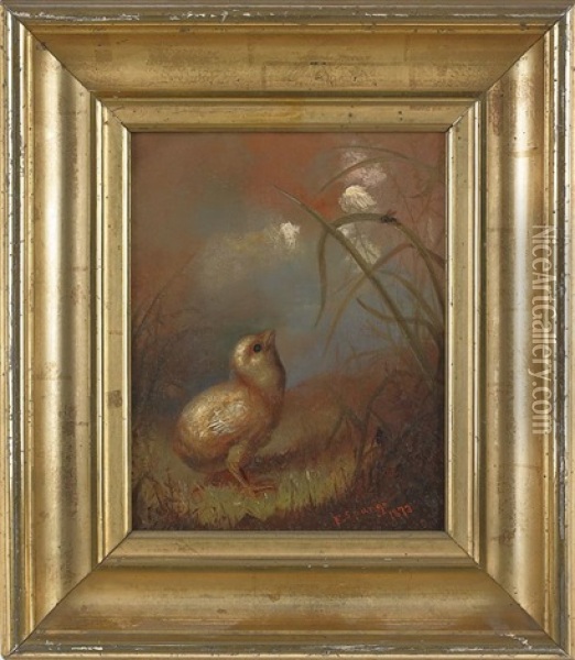 Chick And Fly Oil Painting - Frederick A. Spang