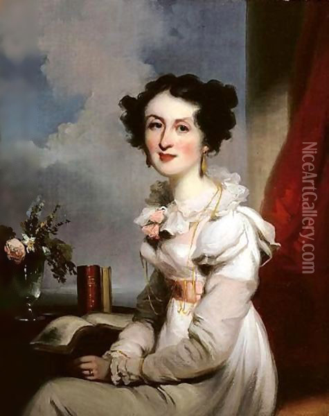 Portrait Of A Lady, Said To Be A Member Of The Jardine Family Oil Painting - George Chinnery