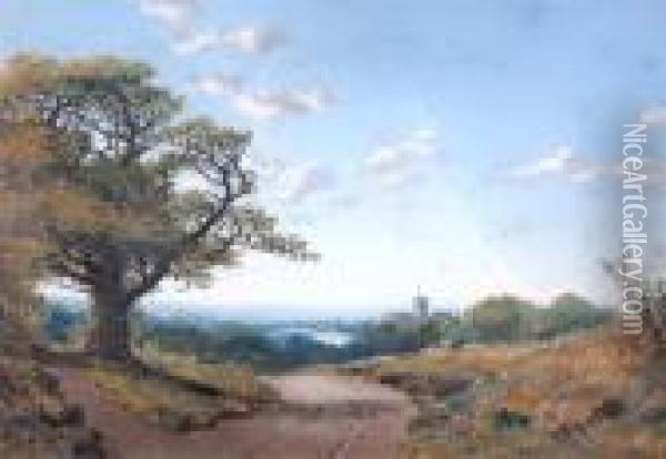 Ham Castle, Staffordshire Oil Painting - Edmund John Niemann, Snr.