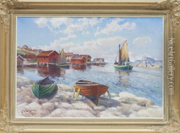 Fiskelage Oil Painting - Johan Ericson