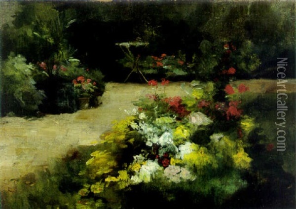 Le Jardin Oil Painting - Gustave Caillebotte
