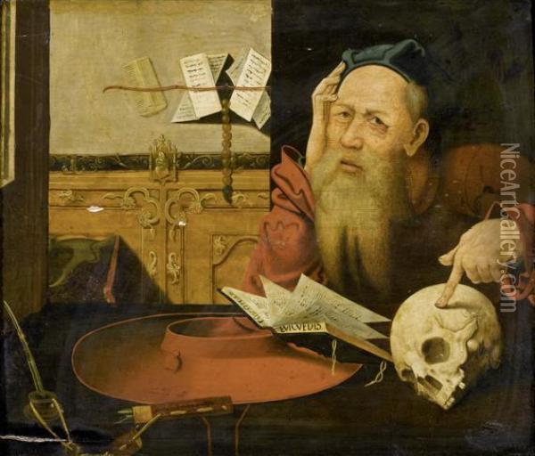 Saint Hieronymus In His Study. Oil Painting - Joos Van Cleve
