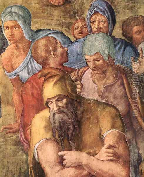 Martyrdom of St Peter (detail-6) 1546-50 Oil Painting - Michelangelo Buonarroti