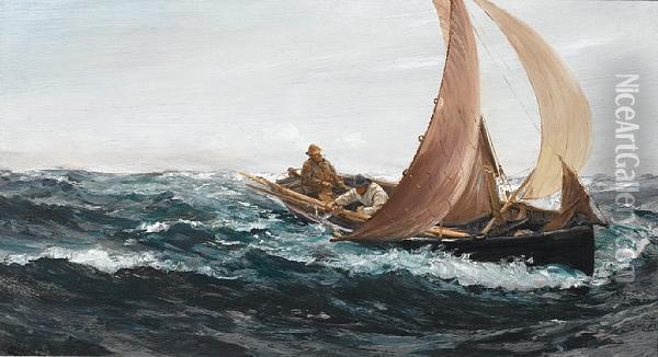A Fair Wind Oil Painting - Charles Napier Hemy