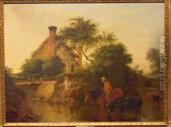 Eventide Oil Painting - Edmund Bristow