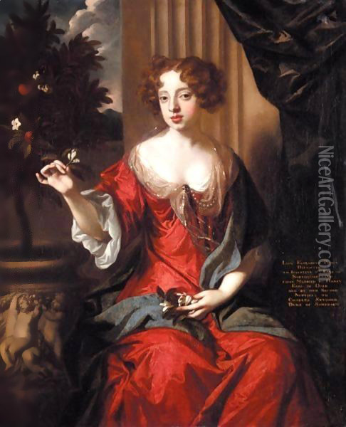 Portrait Of Lady Elizabeth Percy (1667-1722), Later Wife Of Charles, 6th Duke Of Somerset Oil Painting - Sir Peter Lely