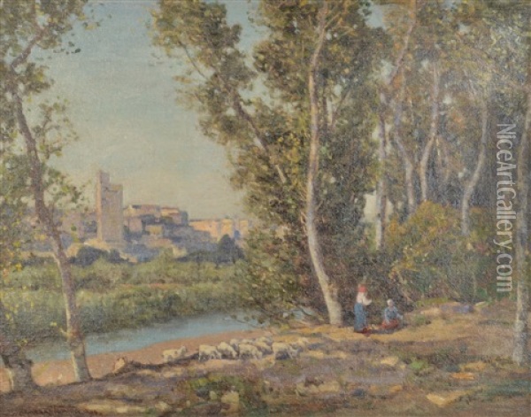 La Tour Philippe Le Bell, Avignon Oil Painting - Herbert Hughes (Sir) Stanton