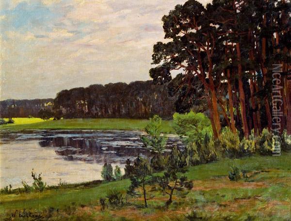 Landschaft Am See Oil Painting - Walter Leistikow