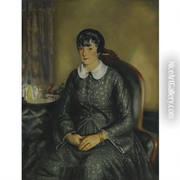 Portrait Of Mary Mckinnon Oil Painting - George Bellows