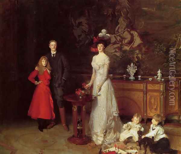 Sir George Sitwell, Lady Ida Sitwell and Family Oil Painting - John Singer Sargent