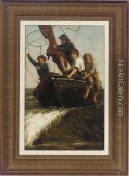The Landing Party Oil Painting - James Clark Hook