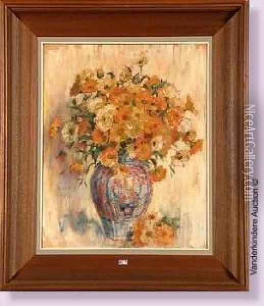 Vase De Fleurs Oil Painting - Arthur Navez